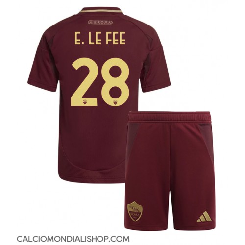 Maglie da calcio AS Roma Enzo Le Fee #28 Prima Maglia Bambino 2024-25 Manica Corta (+ Pantaloni corti)